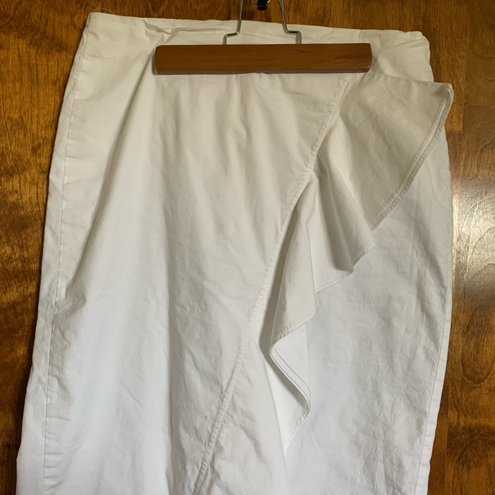 J. Crew asymmetrical ruffle pencil skirt